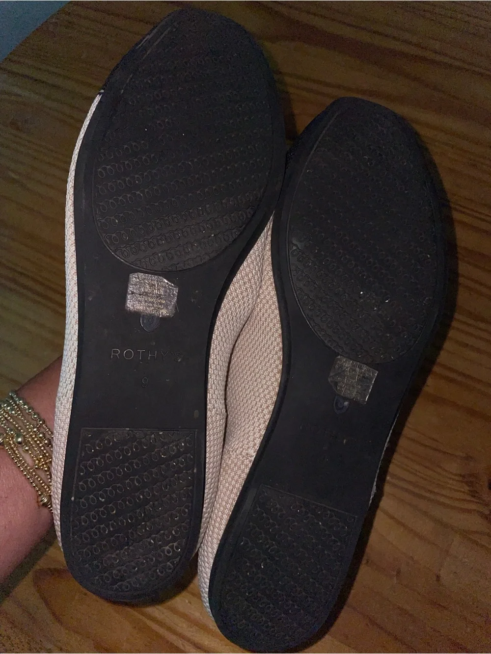 Rothy’s The Square Toe Ballet Flats In Tuxedo Size 9 SEE DESC
